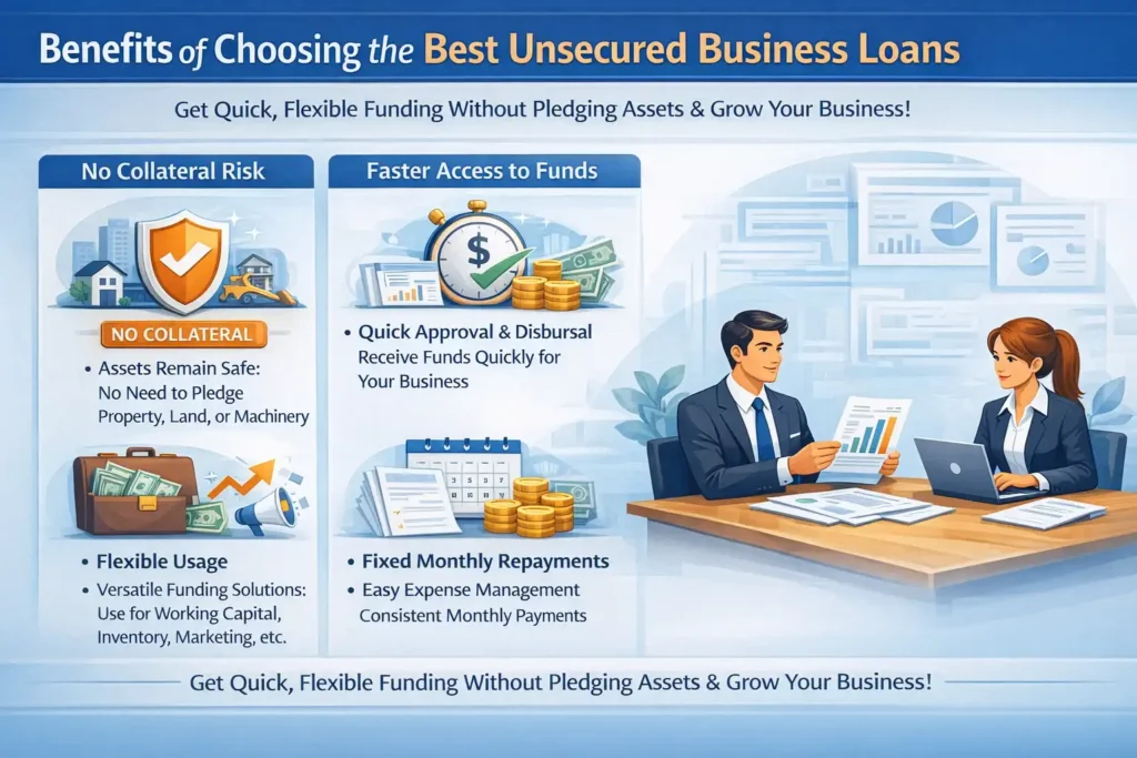 Benefits of Choosing the Best Unsecured Business Loans