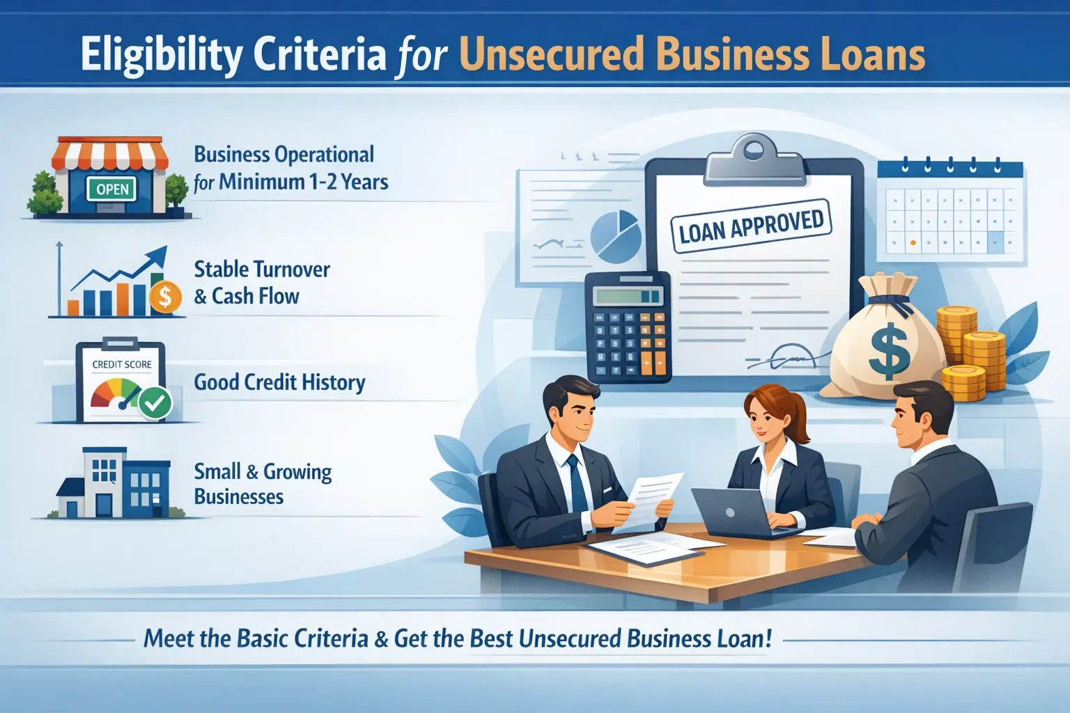 Eligibility Criteria for Unsecured Business Loans